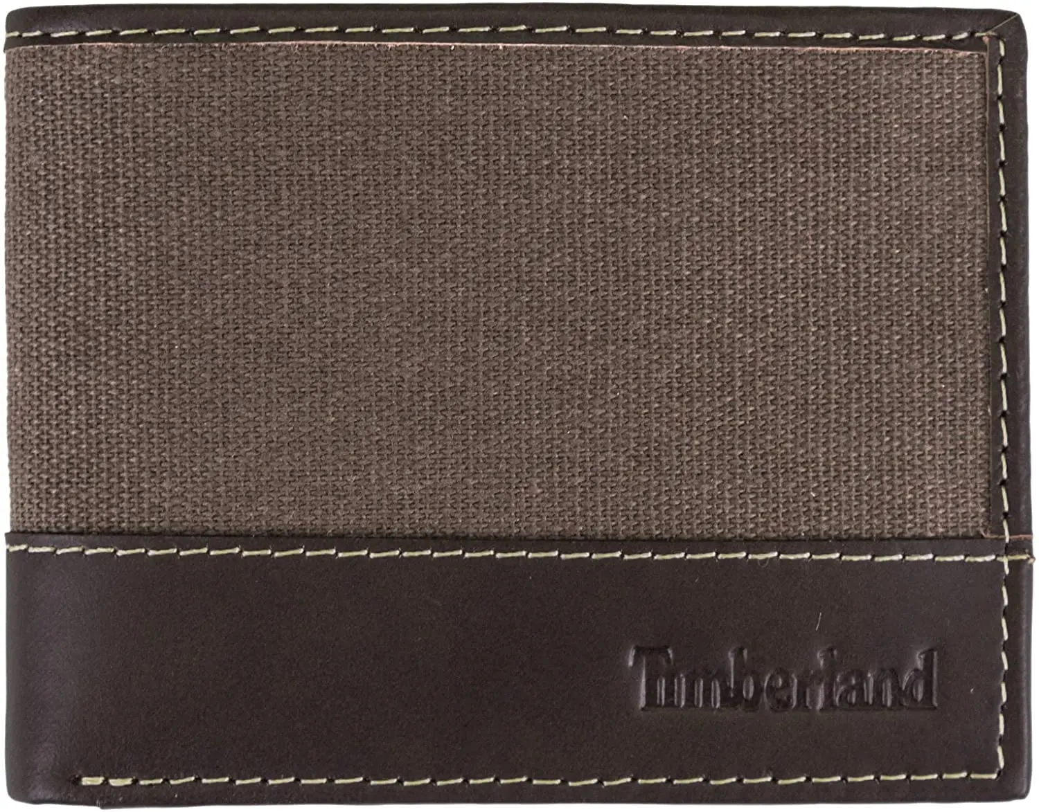 Timberland Men's Baseline Canvas-Genuine Leather Passcase Wallet Timberland Men's Baseline Canvas-Genuine Leather Passcase Wallet