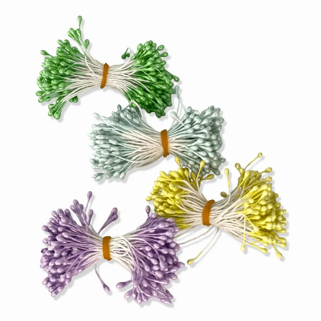 Flower stamens for crafting: 3mm Flower Stamens, flower pistils, flower buds in many colors