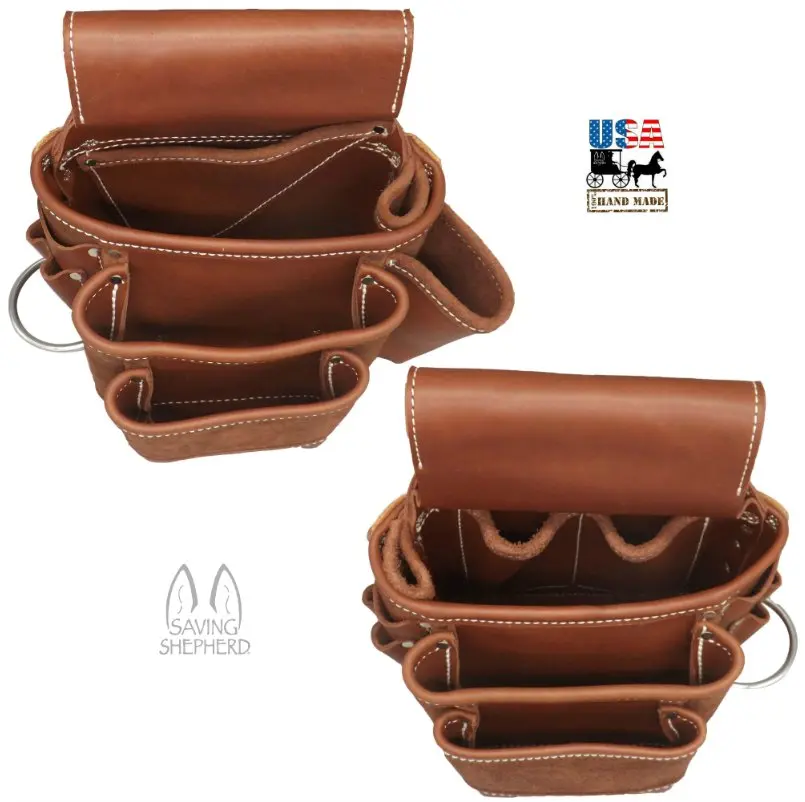 LEATHER TOOL POUCH - Amish Handmade Left & Right Side Work Bags