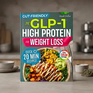 The GLP-1 High Protein Cookbook for Weight Loss: 100+ Simple 5-Ingredient Recipes, 20-Minute Meals, 30-Day Meal Plan, Smart Snacks & Protein-Focused Meal Prep for Energy, Strength & Daily Wellness