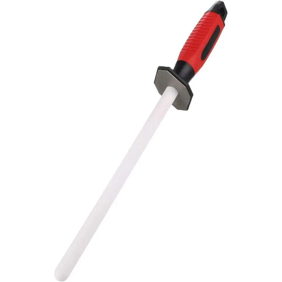 14 inch Sharpening Rod/Sharpening Bar, 2 in 1 Diamomd/Ceramic Knife Sharpener for Coarse/Fine Honing