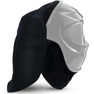 2 Pcs Welding Helmet Cover and Helmet Bib Set, Welding Accessories with Press Fit Seal for Neck Protection, Fits Most(Classic,Black)