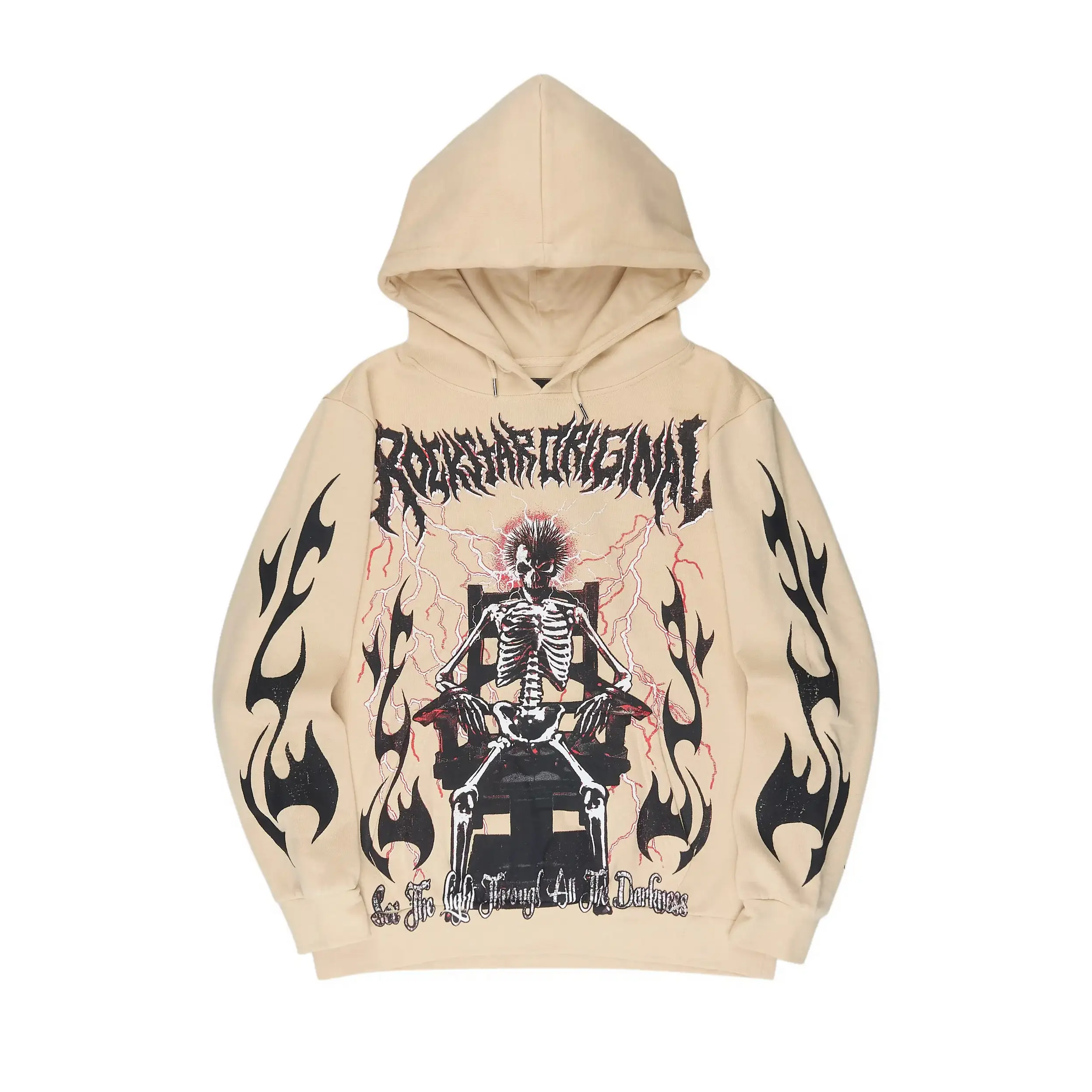 Deathrow 2.0 Beige Graphic Hoodie Deathrow 2.0 Beige Graphic Hoodie