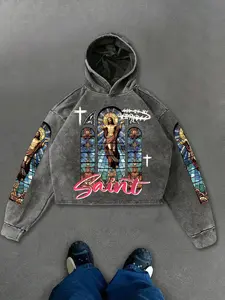 Men's Hooded Sweatshirt Pullover, Comfortable Fitted Design, Casual Fashion Street Style, Trendy Aesthetic Graphic Print, All Season Wear