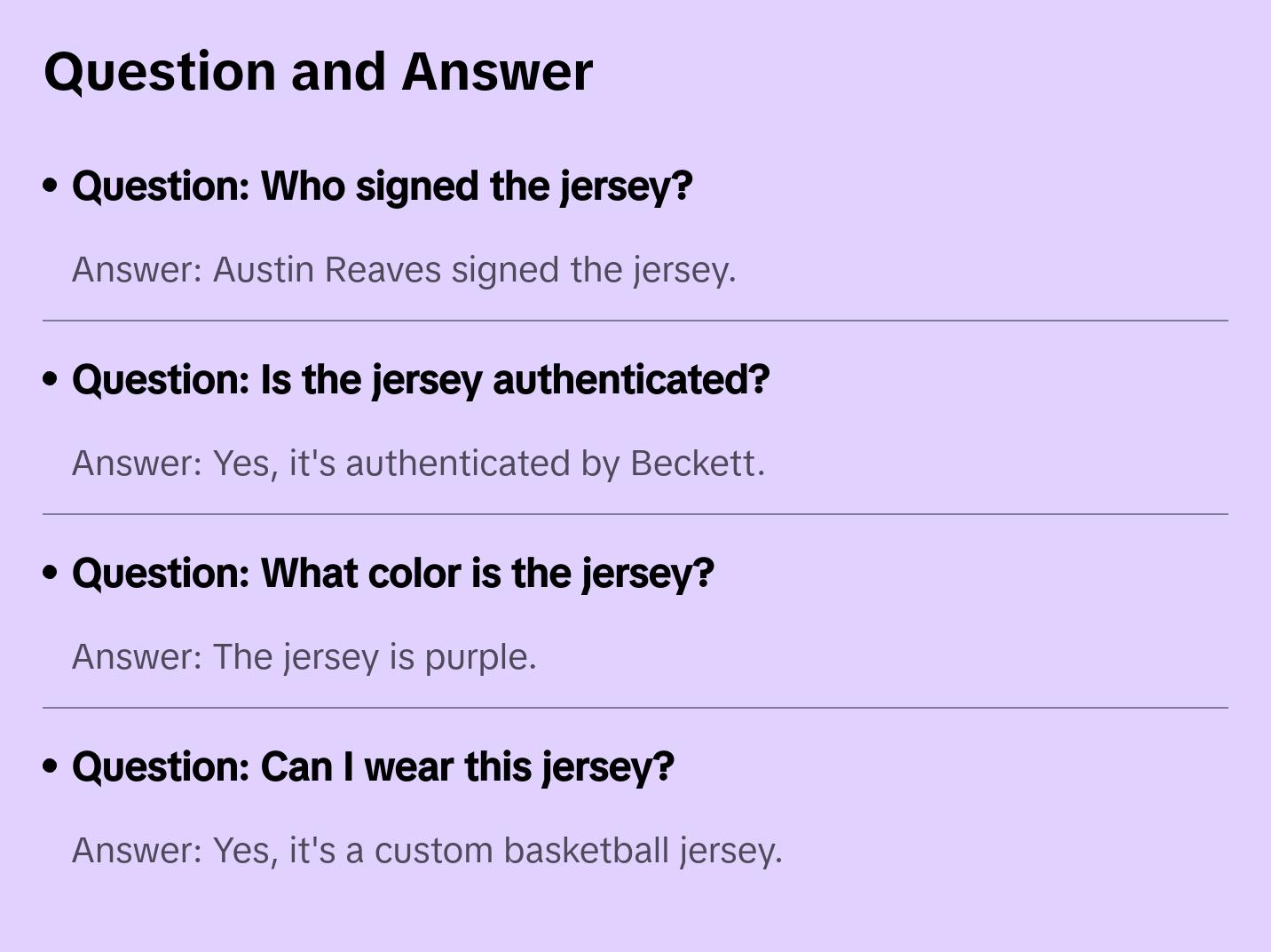 Austin Reaves Signed Custom Los Angeles Purple Basketball jersey Beckett