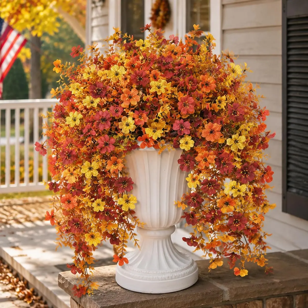 Fall UV-Resistant Colorful Artificial Flower Set (2/4/6/12/24pcs) - Decorative Bouquet Flowers for Home, Garden, Wedding Leisure & Outdoor/Indoor Recreation Equipment