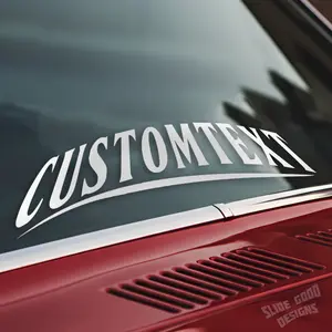 CUSTOM TEXT Windshield Banner - Vehicle Vinyl Sticker Decal - High Quality Automotive Grade Vinyl