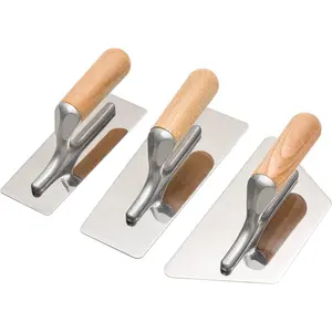 Polished Stainless Steel Venetian Plaster Trowel Set 3 count  Plastering Finishing Hand Tools