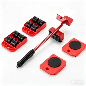 Heavy Duty Furniture Mover and Lifter Set with 600lb Capacity, 360° Wheels, Non-Slip Dolly, Handle for Easy Moving of Home Sofa, Refrigerator, Cabinet tiktokshopspringglowup