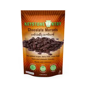 Keystone Pantry – Keto Dark Chocolate Morsels – 12 OZ - Bag – Sugar, Gluten, & Dairy Free – Kosher – Vegan – Paleo Friendly - Keto Friendly – Low Carb – Perfect for Baking Visit the KEYSTONE PANTRY Store Dessert Snack Cocoa