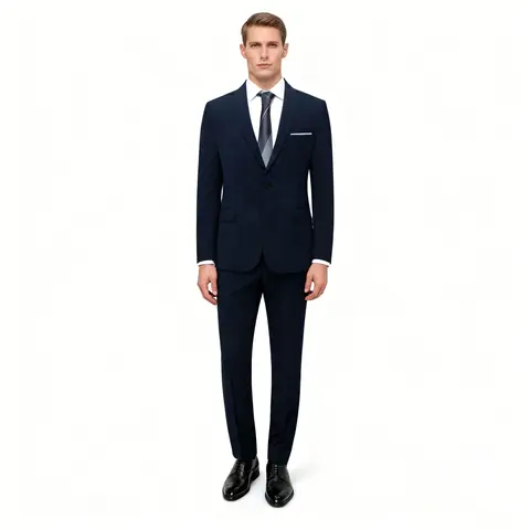 Men's 2-Piece Slim-Fit Single-Breasted Burgundy/Dark Gray Blazer & Trousers Set - Long Sleeve Tops, Classic Formal Outfit, Sharpens Silhouette, for Corporate Office Wear, Wedding, Party Ready Outfit, Boss Look, Sohochic