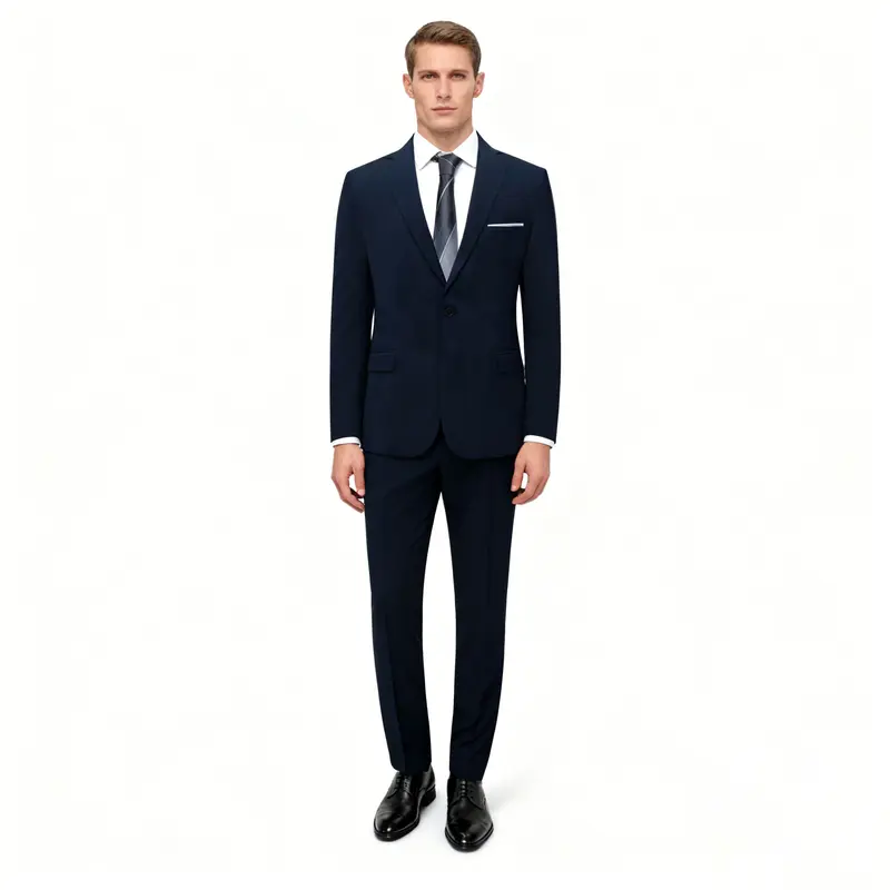 Men's 2-Piece Slim-Fit Single-Breasted Burgundy/Dark Gray Blazer & Trousers Set - Long Sleeve Tops, Classic Formal Outfit, Sharpens Silhouette, for Corporate Office Wear, Wedding, Party Ready Outfit, Boss Look, Sohochic