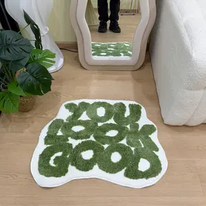 Thickened Plush Carpet with Tpr Anti-Slip Bottom, Soft Comfortable Absorbent for Bedroom Living Room Bathroom Decor Home Decor Rugs