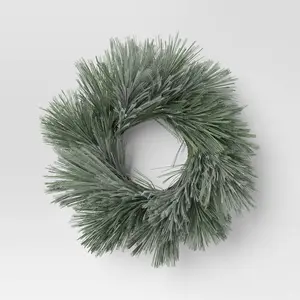 Shimmer Long Needle Christmas Wreath - Threshold