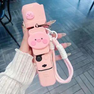 Luxury Cartoon Soft Pig Silicone Camera Case, Protective Cover for Dji Pocket3, Handheld Gimbal Bag, Camera Protection Shell, Camera Accessories