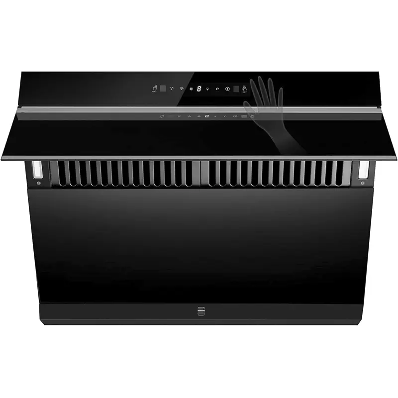 30 Inch 900CFM Range Hood Under Cabinet Wall Mount Heating Self-Clean Gesture Control Tempered Glass Ultra Quiet Kitchen Vent Hood Steel