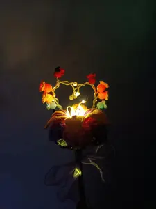 yarn crochet flowers / gifts for her / Christmas gifts / Lanterns with lights
