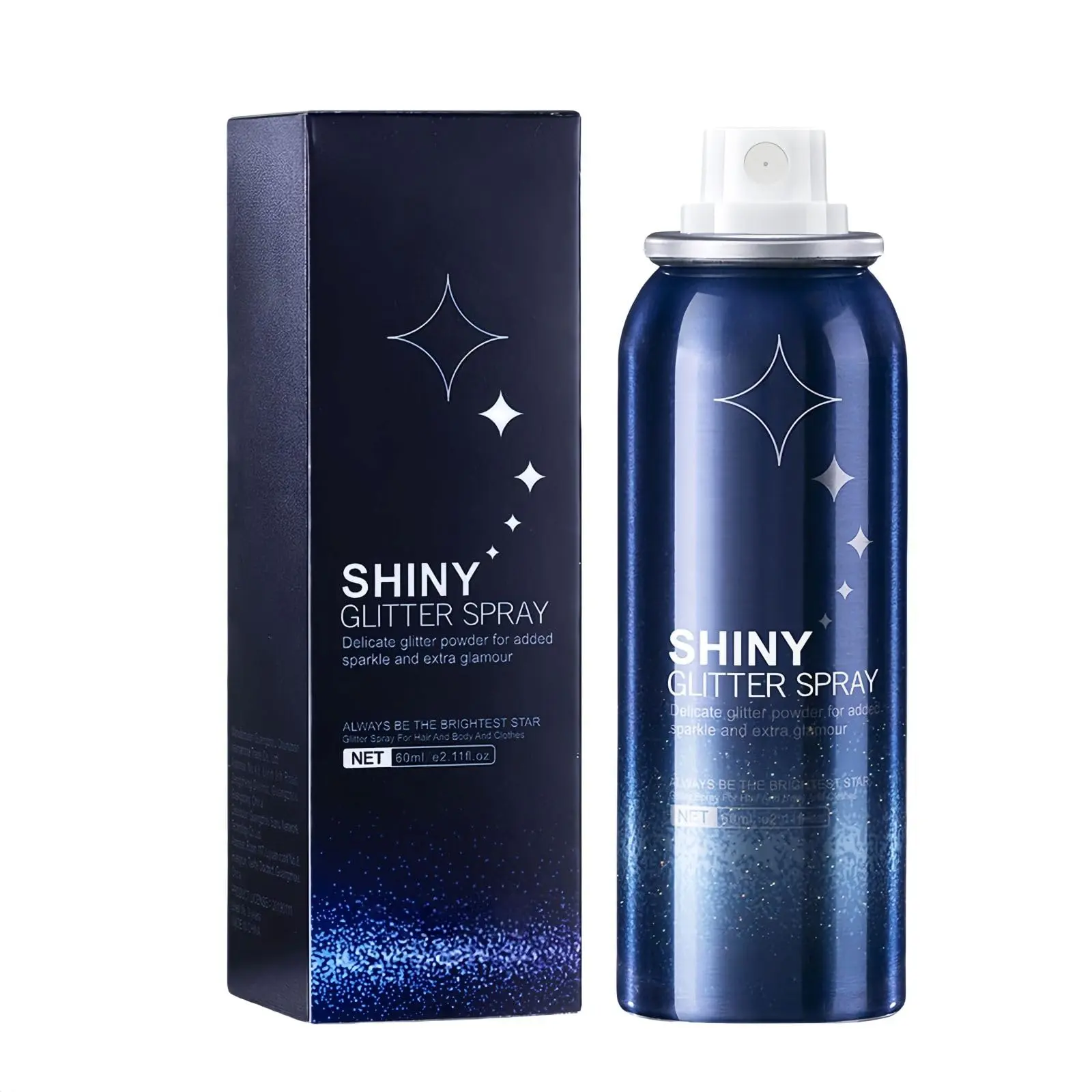 Shimmer Body Glitter Spray, Long-Lasting and Waterproof Cosmetic Makeup for Hair & Body, 30g Quick-Dry Formula for All Skin Types, Luminous Shimmer, Glitter Sparkle Makeup, Reflective Shimmers