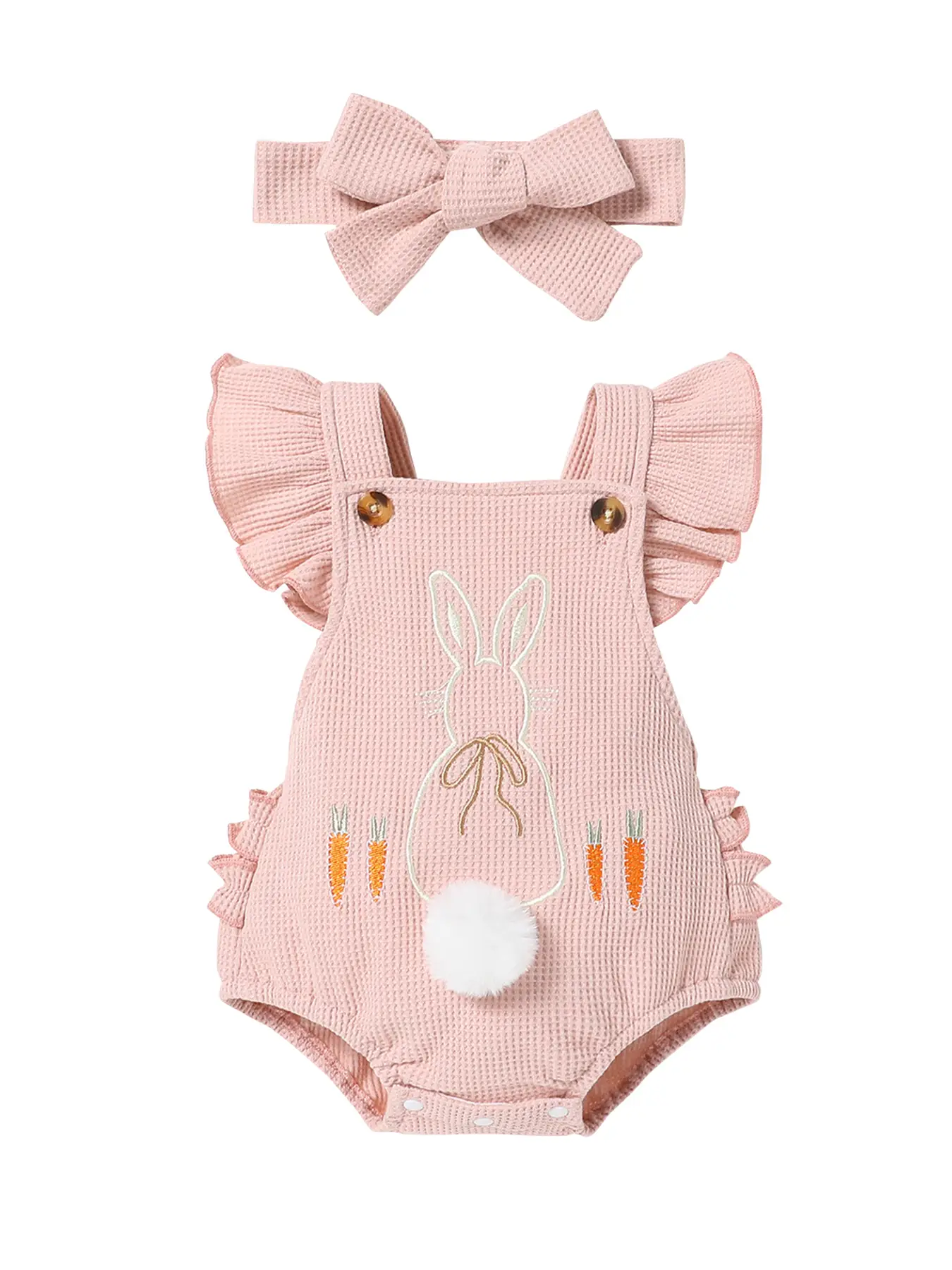 0-18 Months Girls Rabbit Easter Cute Romper and Headband Pink Purple Clothing Babygirl Clothes Products #springtok