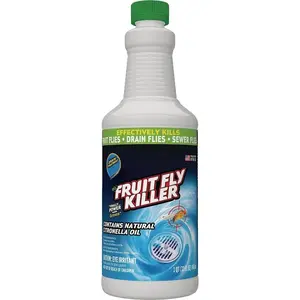 Fruit Fly Killer+ - Kills Fruit Flies, Drain Flies & Sewer Flies, Gel Treatment for Use in Sinks & Pipes - Safe for Septic Systems, 32oz