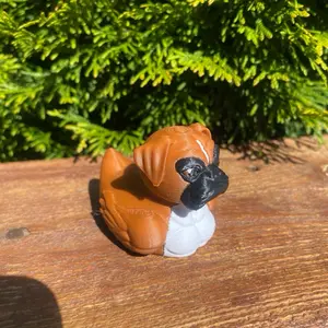 Boxer Dog Breed Duck Miniature Figurine For Jeeps Dashboards