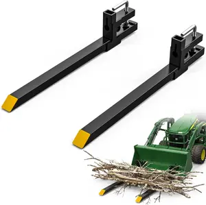 YITAMOTOR 43" 2000LBS / 60" 4000LBS Clamp on Pallet Forks Heavy-Duty Tractor Forks Compatible Tractor Bucket Forks for Tractor Attachments, Skid Steer, Loader Bucket Durable