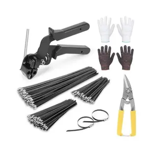 Heavy Duty Cable Tie Gun Set - Stainless Steel Zip Ties, Cable Gun Tool, Multi Function Pliers, Hand Tools for Home, Workshop Use fathersdaygift