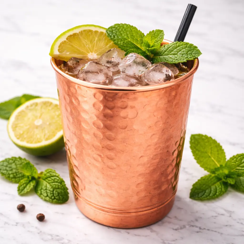 100% Pure Copper Hammered Mug, Handmade Copper Cup for Ayurvedic Water, Cold Drinks, Moscow Mule & Gift