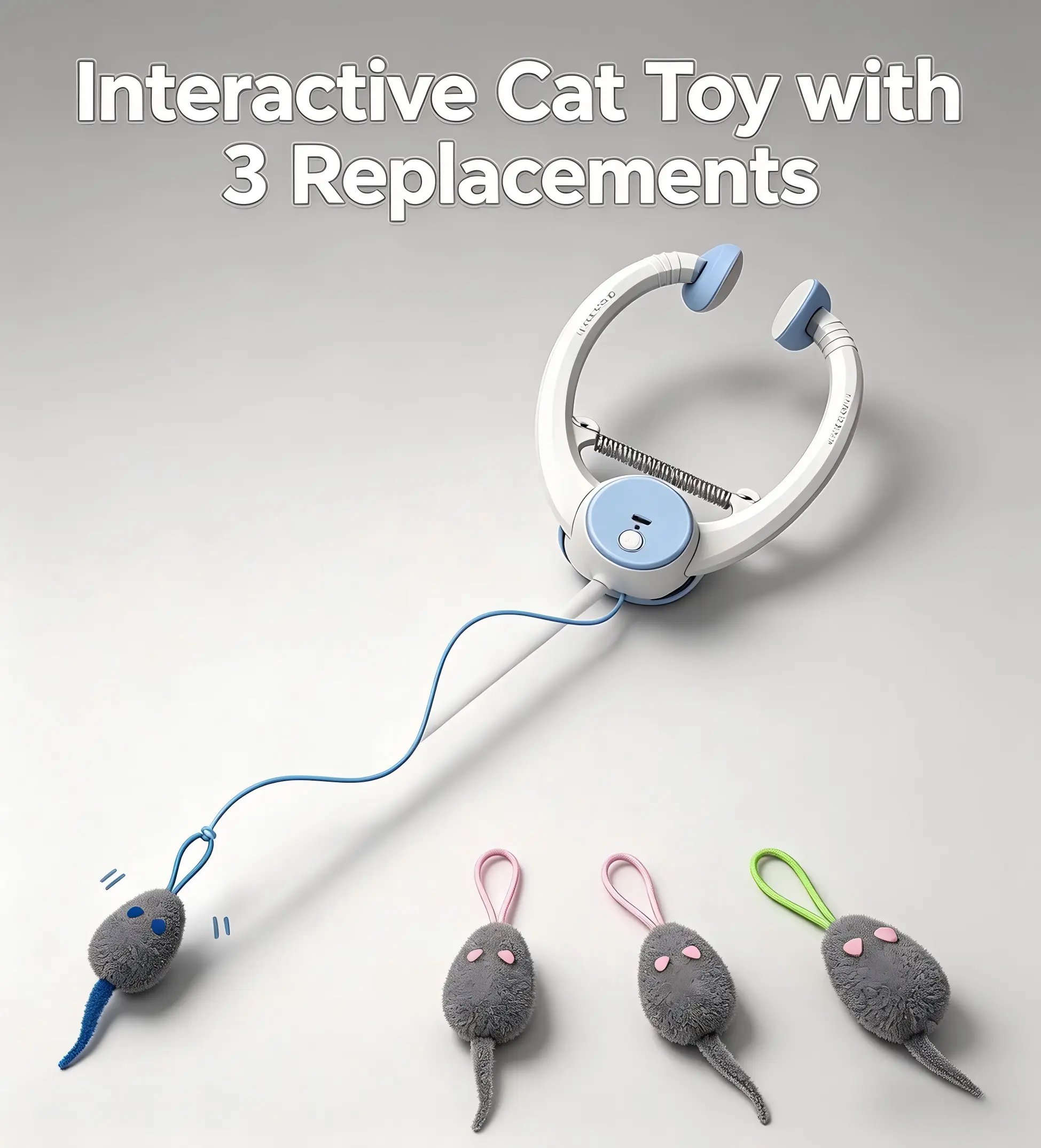 Interactive Cat Toy for Indoor Cats - Best Kitten & Adult Cat Enrichment Stimulation Toy with Electric Flying multi cat household，Bird Feather Wand