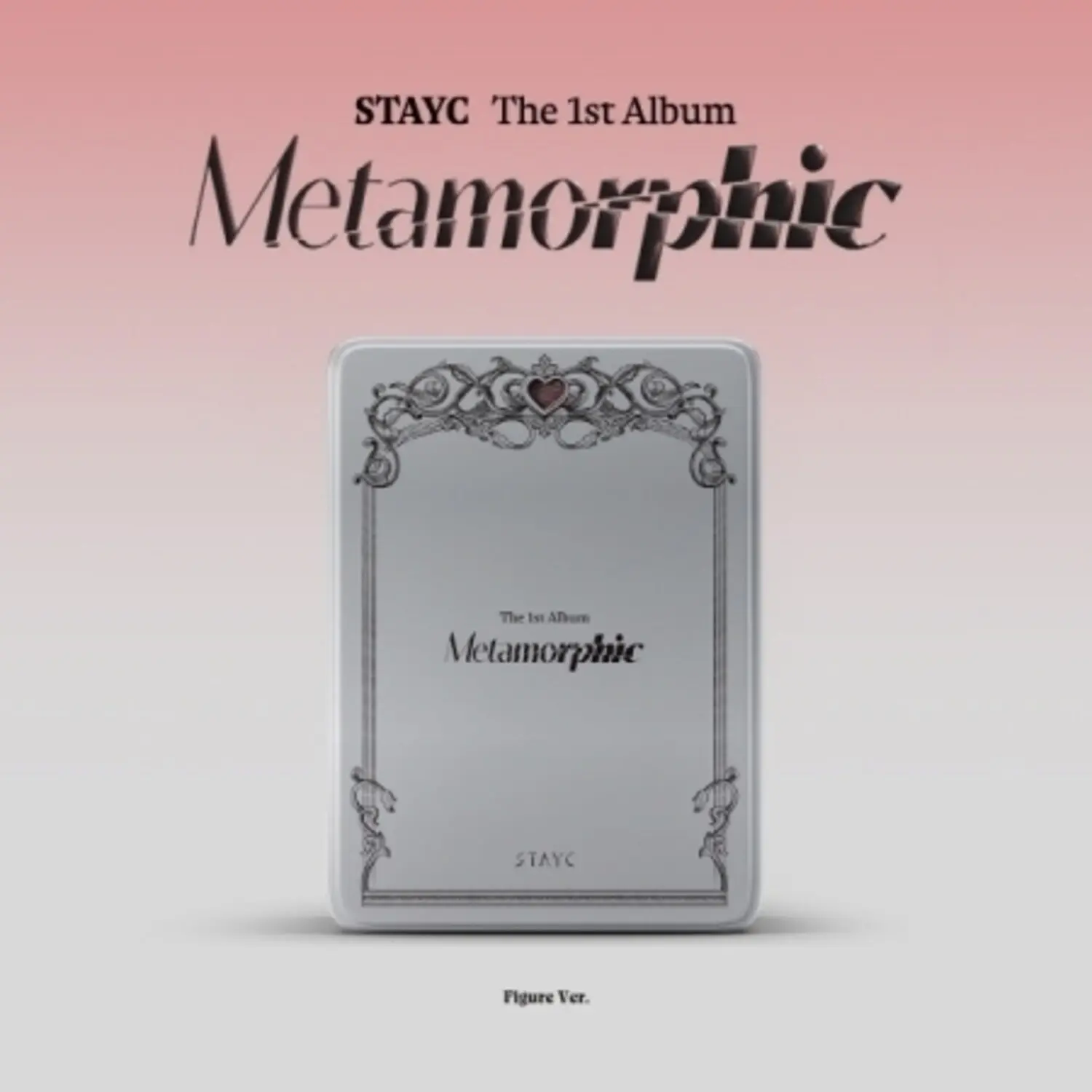 STAYC - Metamorphic Album Figurine/Statue Version - Includes Tin Case, Figurine, Selfie Photocard, Deco Sticker, Folded Poster, Mini-Photo Book