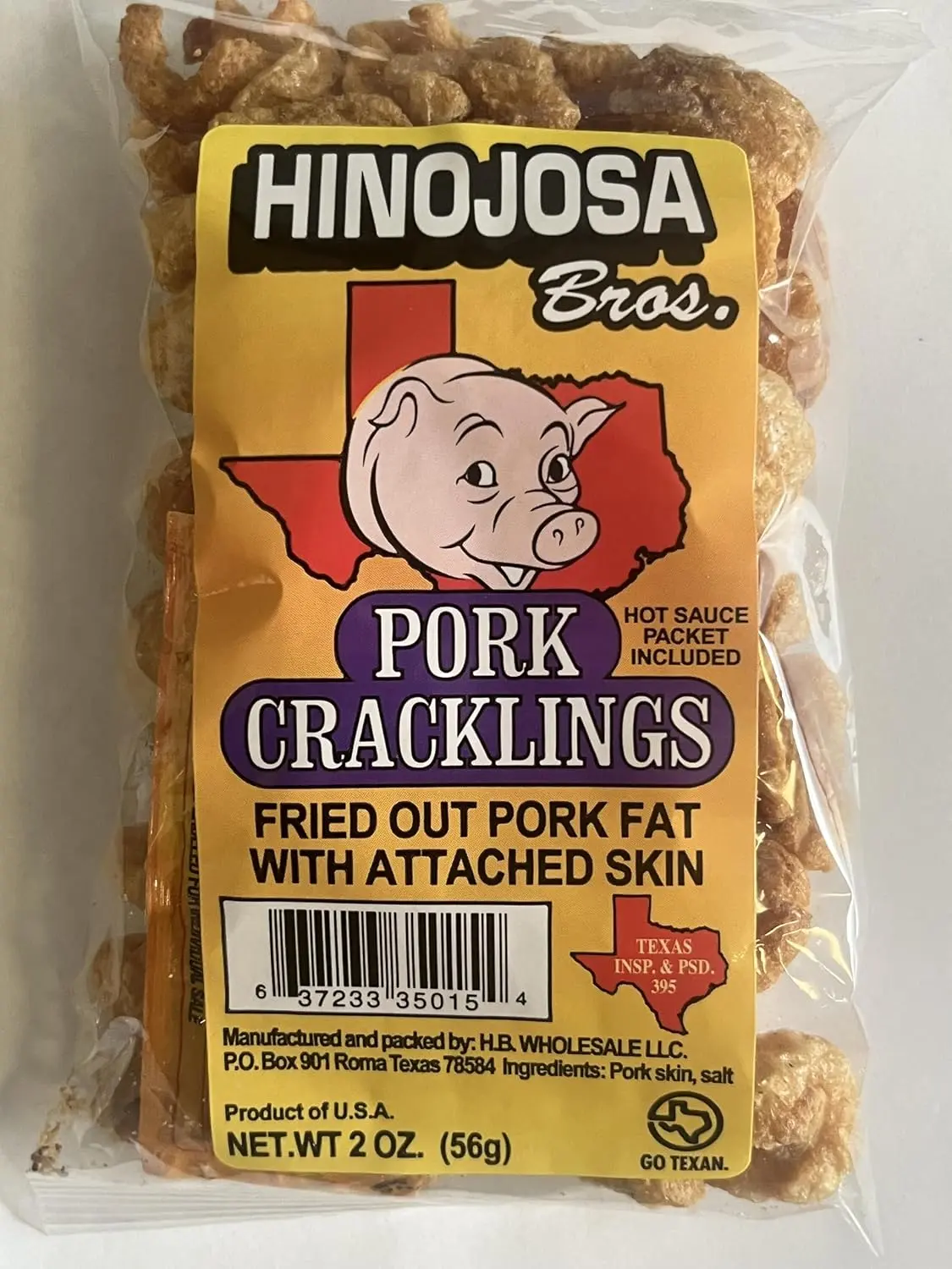 Texas Pork Cracklings Chicharrones, Traditional Pork Rinds, Salt Seasoned