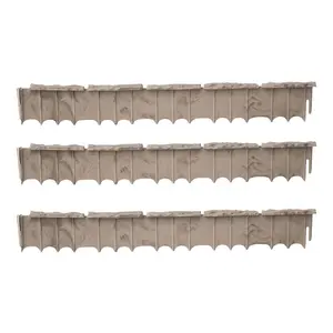 Suncast Quick Edge Resin Material 35 Inch Single Strip Lawn Edging (3 Pack)