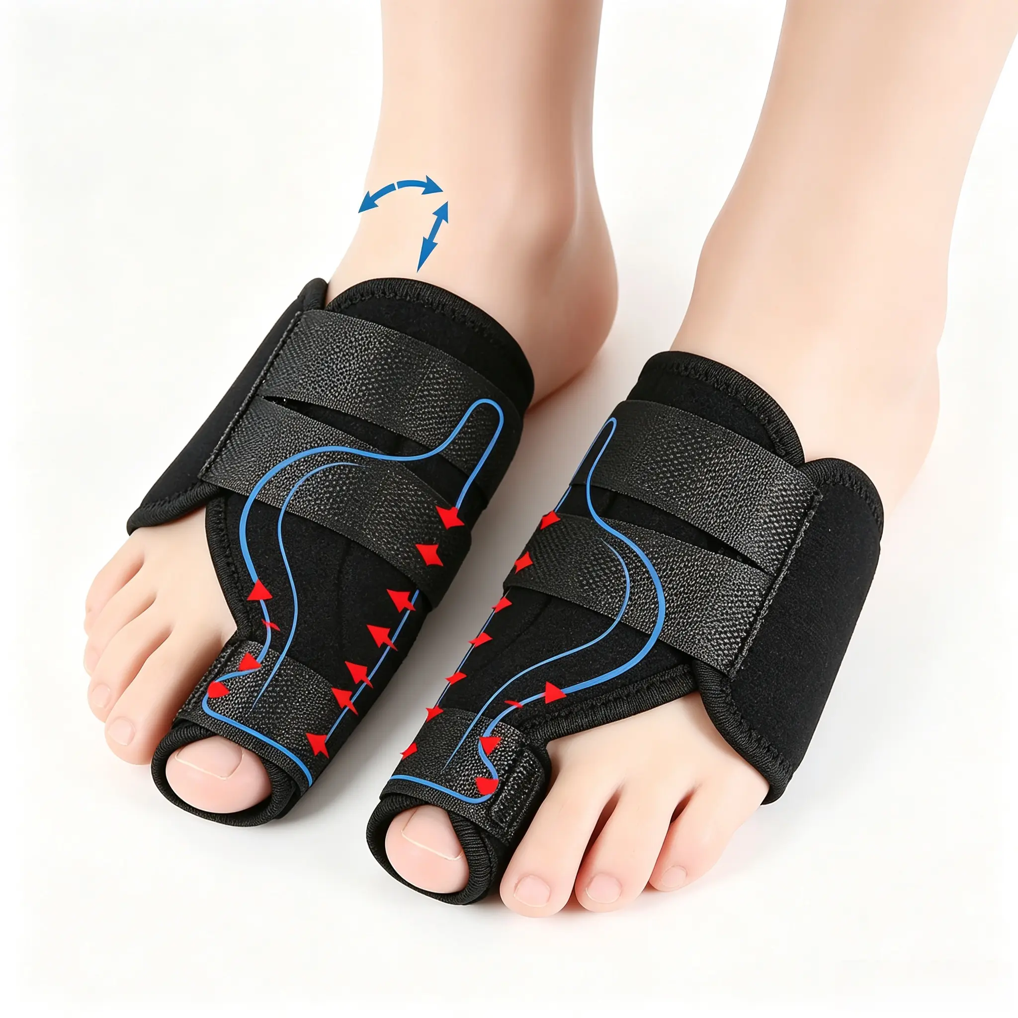 Bunion Corrector for Women & Men, Orthopedic Bunion Splint for Hallux Valgus Pain Relief, Big Toe Separator, Adjustable Day Night Support, Comfortable Hammer Toe Straightener for Bunion Pain Relief
