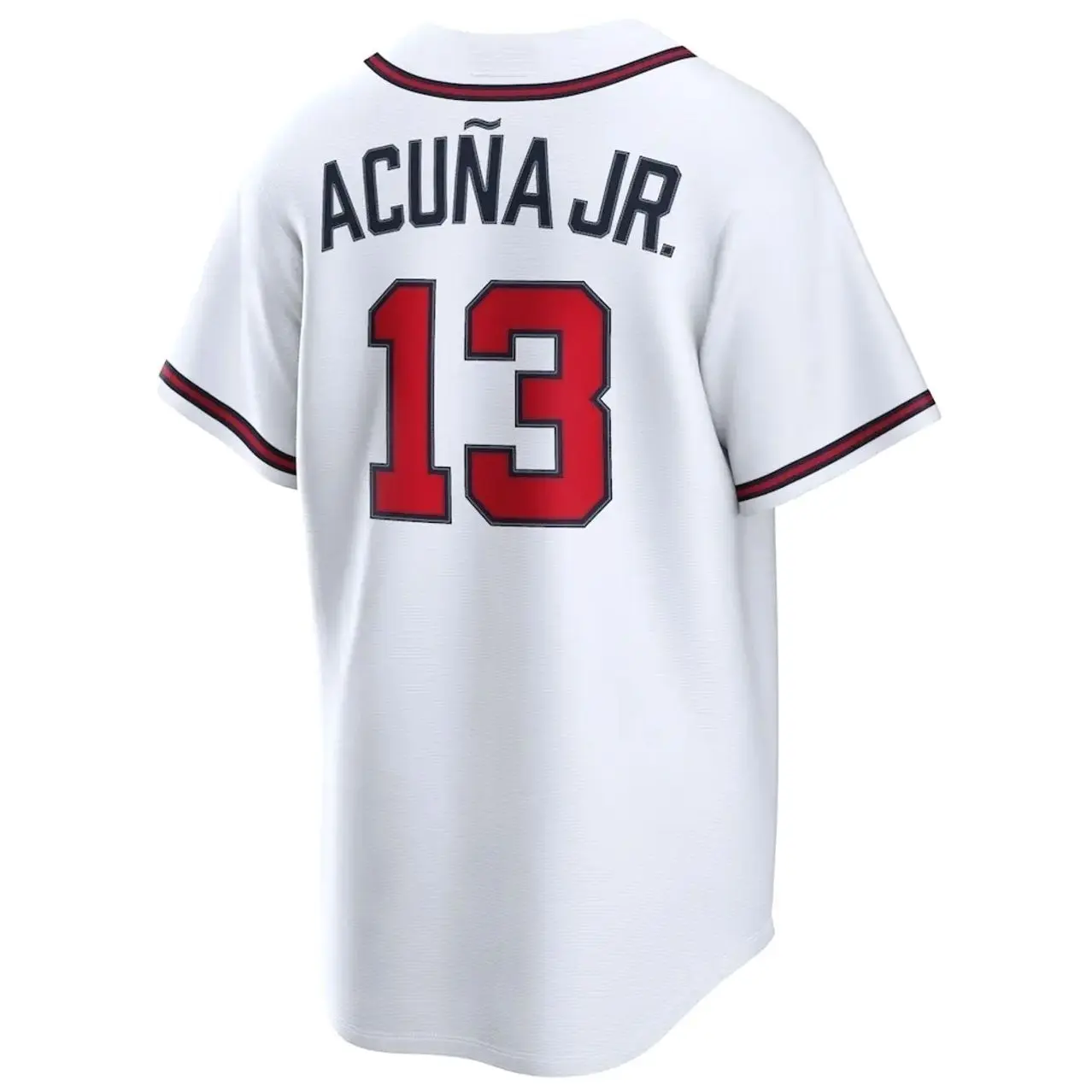 Unisex Baseball Atlanta USA Acuña Jr. 13 Home Replica Jersey - White HL3