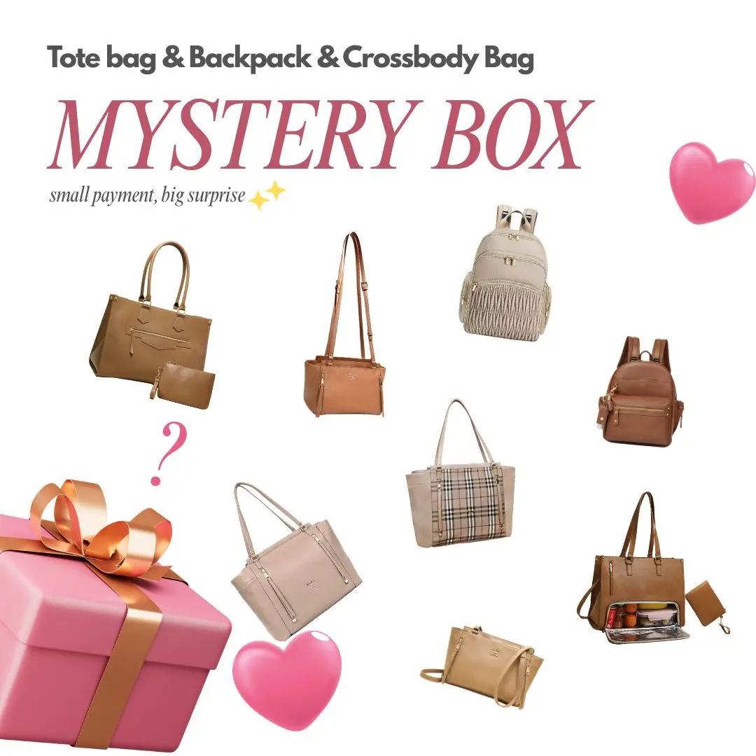 【Mystery Box】Miss Fong Tote Bag & Backpack & Crossbody Bag & Beach Bag, Fashionable and Functional Diaper Bag Backpack, Hospital Bag for Mom, Work Lunch Tote Bag For Women, Weekend Trip Travel Pool Bag, Back To School Tote Bags, Summer Deals