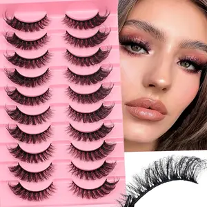 High-End Eyelash Choice, Soft Fluffy Fine Body, Dh Stripe & Tail Wing Slant, Stereo Big Eyes, Perfect for Dramatic Looks