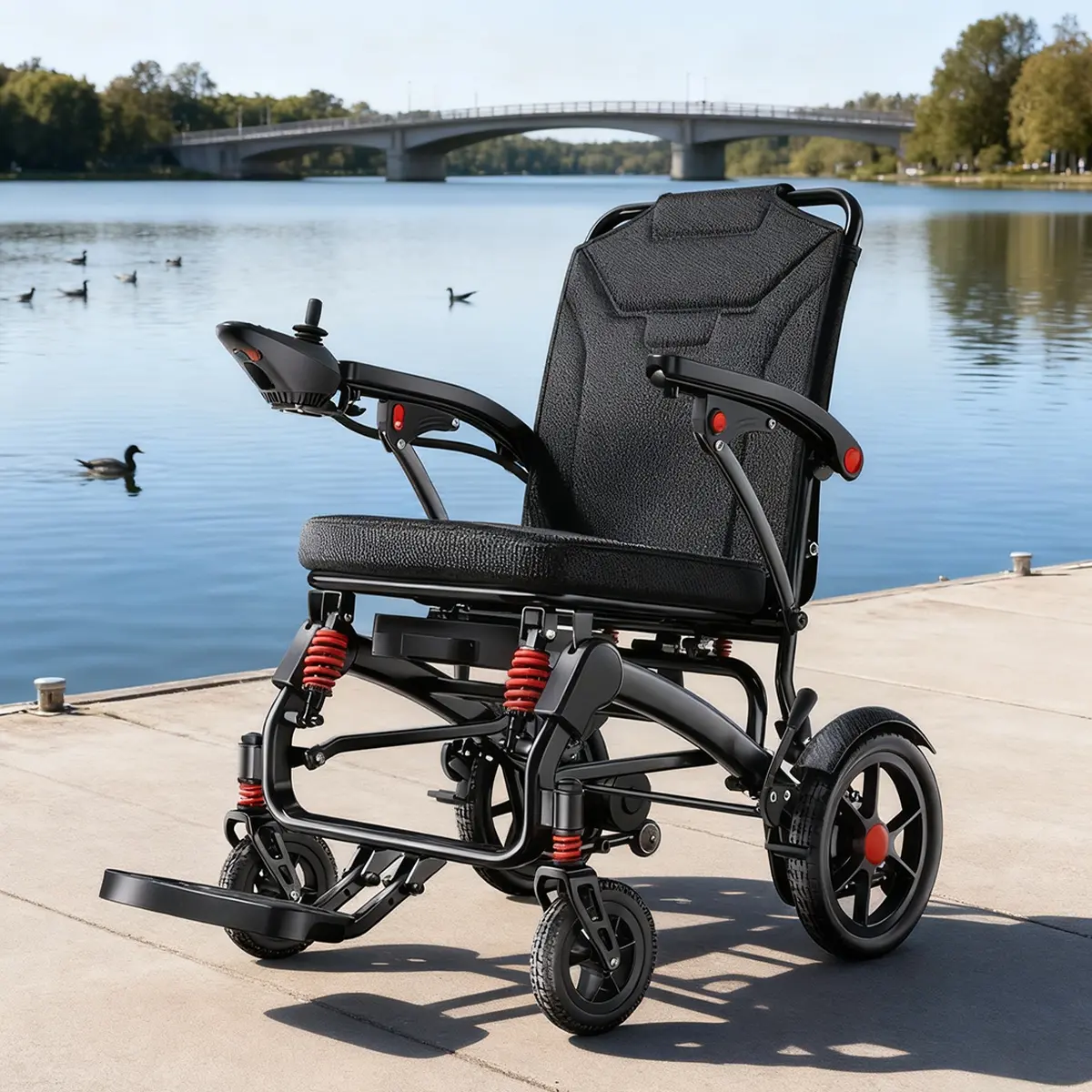 Upgraded electric wheelchair-39 pounds, 22 miles of range, suitable for adults and seniors, suitable for various occasions, left/right hand switchable,five speed adjustment, Christmas gifts,Black Friday limited-time specials