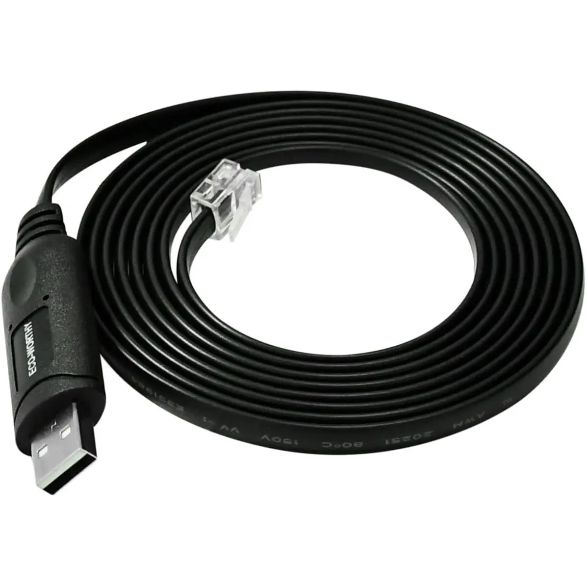 ECO-WORTHY RS232 to USB Adapter Cable with High-Performance FTDI Chip, PVC Jacket, RJ12 6P6C Male, 6.6ft/2m, for Server Rack Battery & PC Communication (Computers & Office Network Cables & Connectors)