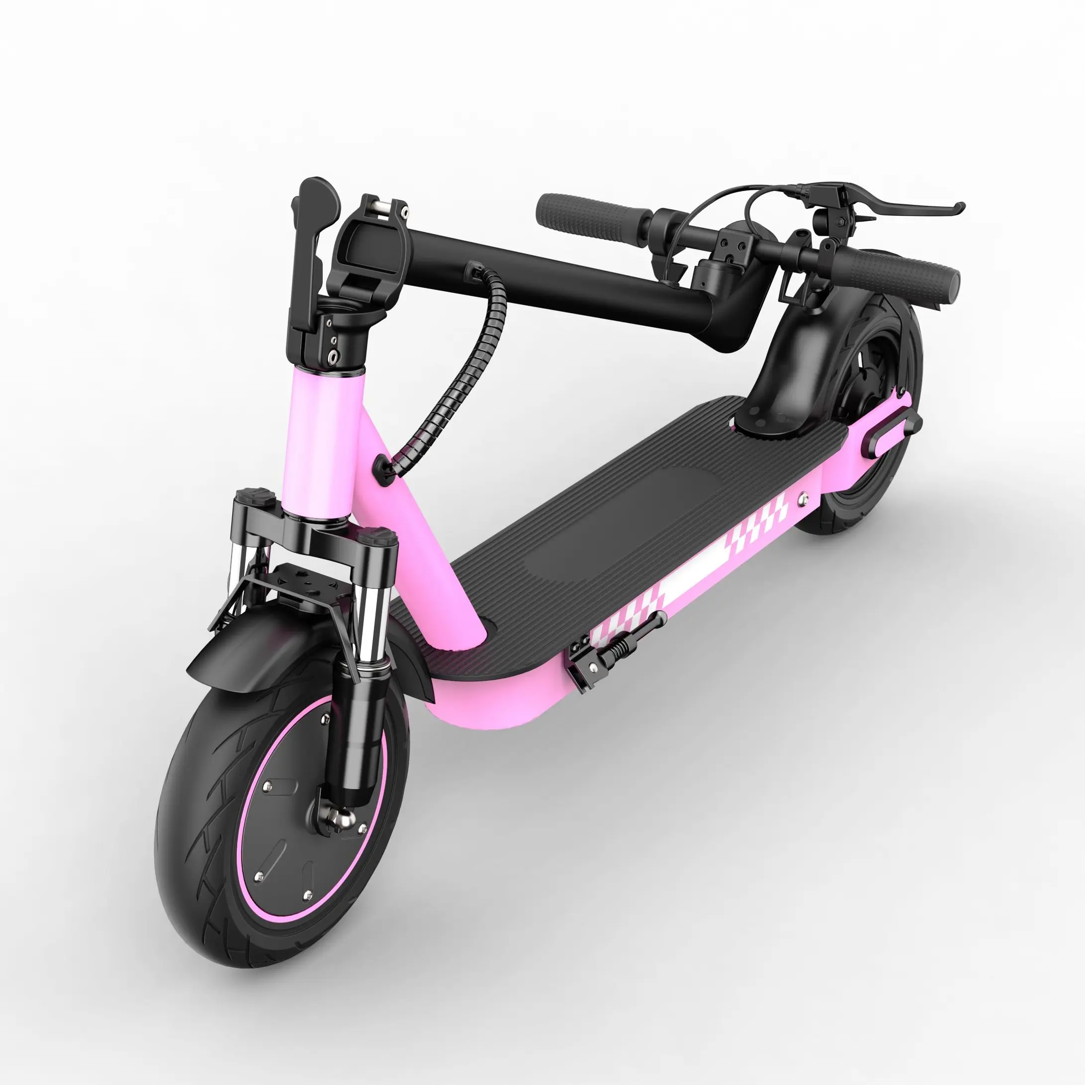 Lightweight Foldable Full Suspension E-Scooter with Compact Fold Design, 350W Motor, Up to 19 MPH Speed, 20 Mi Range, E/D/S 3 Gear Modes, 10-Inch Tires, Smart APP for Ride & Outdoor Fitness, E-Scooter Ride