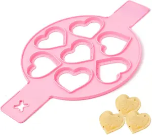 Heart Pancake Molds Silicone Egg Ring Moulds for Cooking and Baking Reusable Cute Heart Shaped Pancake Tools for Breakfast Frying Pan and Kitchen Use Safe BPA Free Food Grade Silicone Non Stick Surface Easy Clean