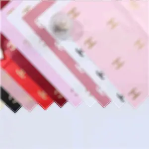 Flower Wrapping Paper 20 Sheets - Heart-shaped Solid Colored Waterproof paper for Supplies Decorative Desing
