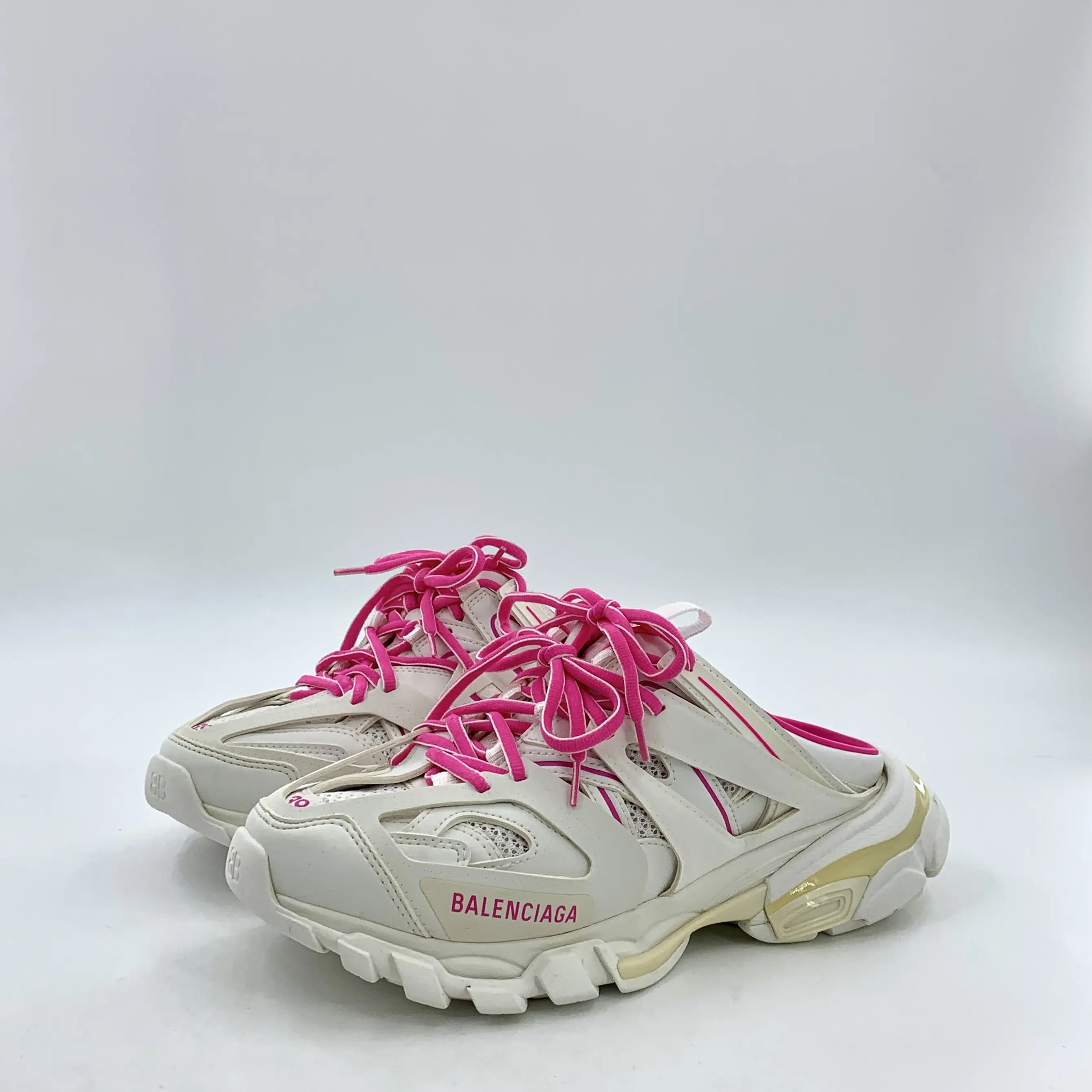 RDLTS- Balenciaga Triple S Light Brown Leather Sneakers Size US 7.5