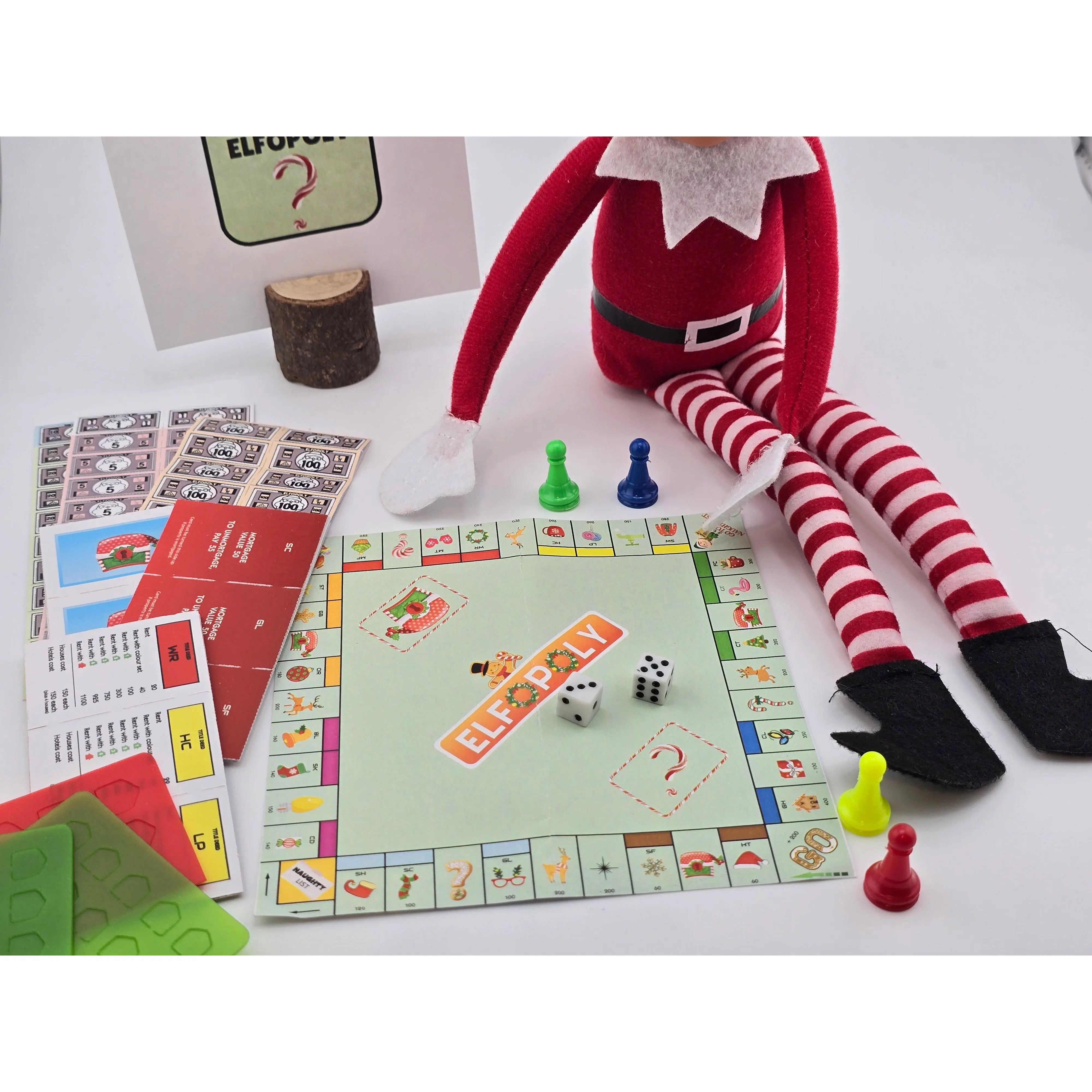 Playable Elf Monopoly Elfopoly Set