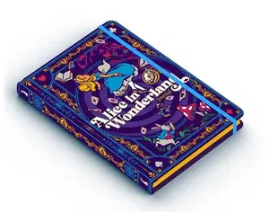 Alice in Wonderland Classic Journal Gold Edge Hardcover - Durable Hard Cover for Note-taking & Elegant Gift