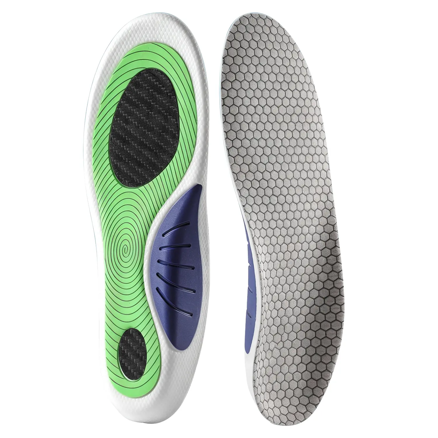 Plantar Fasciitis High Arch Support Insoles for Men Women, Flat Feet Orthotic Insert, Work Boot Shoe Insole