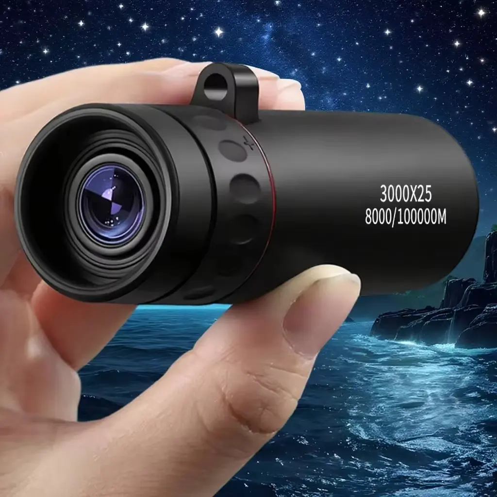 3000x25 high-definition single-tube professional adult and mini portable telescope, outdoor mini portable zoom telescope, mobile phone telescope, travel hiking camping birdwatching telescope, suitable for outdoor camping and hunting.