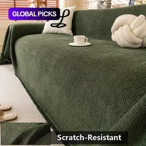 Bohemian Striped Waterproof Sofa Cover, Sofa Couch Covers, Vintage Chenille Sofa Settee, Scratch-Resistant Pet-Friendly, All Seasons Use, for 1-seater, 2-seater, 3-seater sofas; Sofa Slipcover for living room sofas, Machine/hand washable
