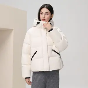 The Pinnacle of Winter Bread 2025 Women's Short Hooded Thickened Style Cold-Proof Warm & Stylish Winter Jacket Cotton-Padded for Chilly Weather