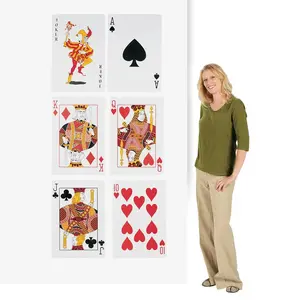 16 1/2" x 24" Playing Card Cardstock Wall Decorations - 6 Pc.