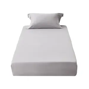 VEVOR Fitted Sheet,  1 Set of 2 Pieces, Twin Size Elastic Fitted Sheet with High-Quality Microfiber, Wear-Resistant & Breathable Twin Fitted Sheet with Single-Sided Brushing, Fit for 15 in Mattress